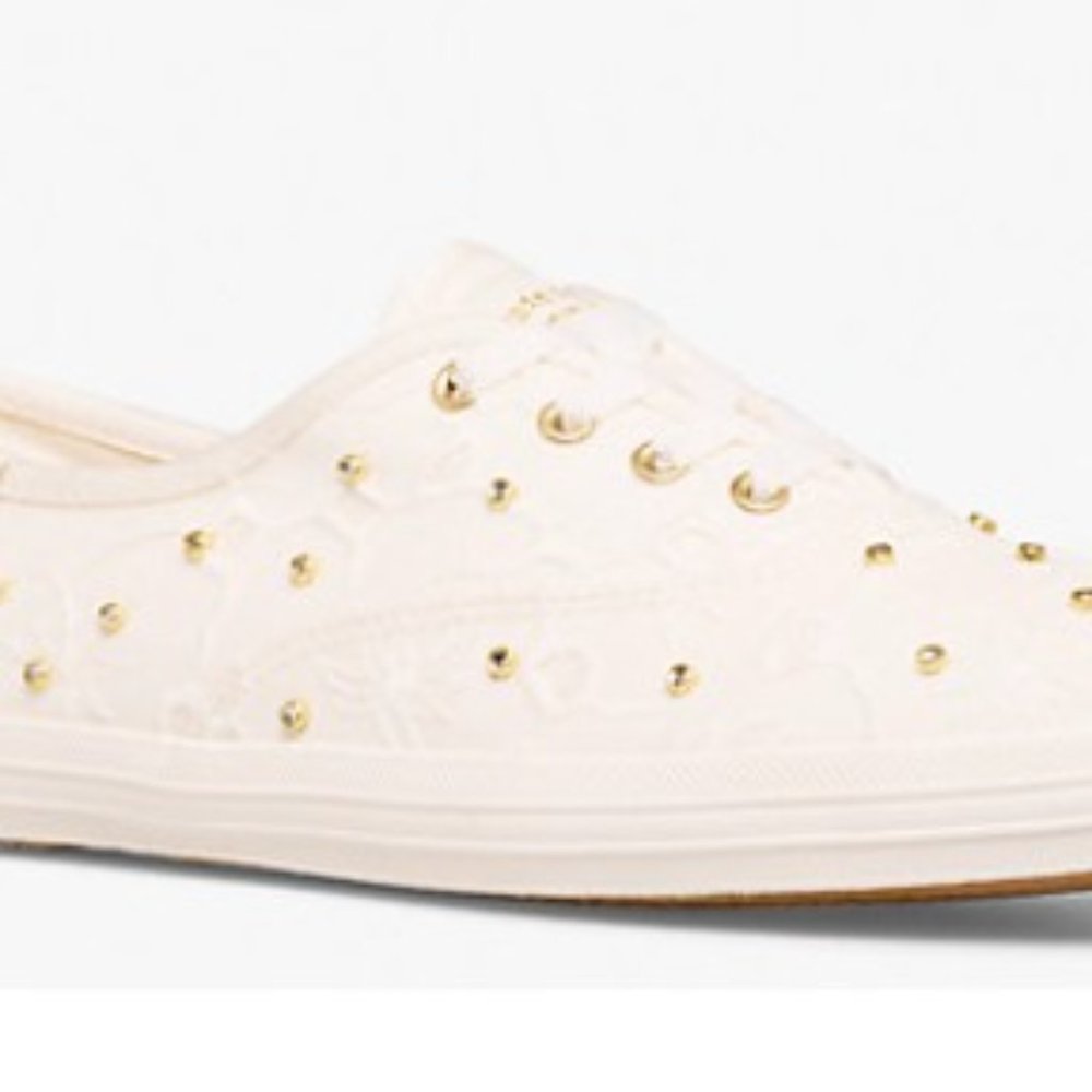 Size 7 keds x kate spade new york champion bridal lace sneakers